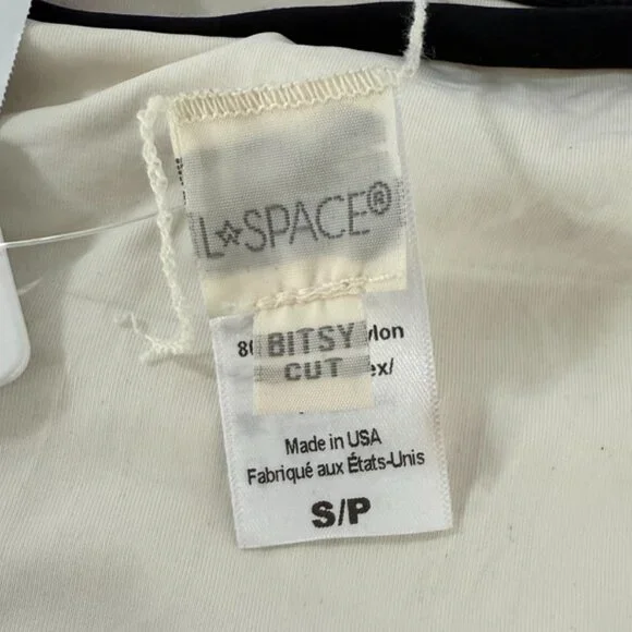 NWT L*SPACE Cream & Black Nora Bitsy Bikini Bottoms - Picture 6 of 10